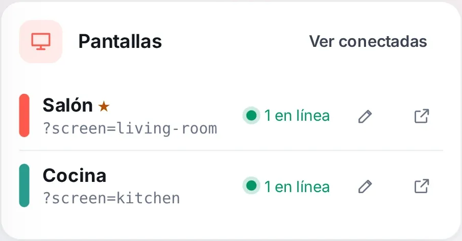 Un servidor, varias pantallas